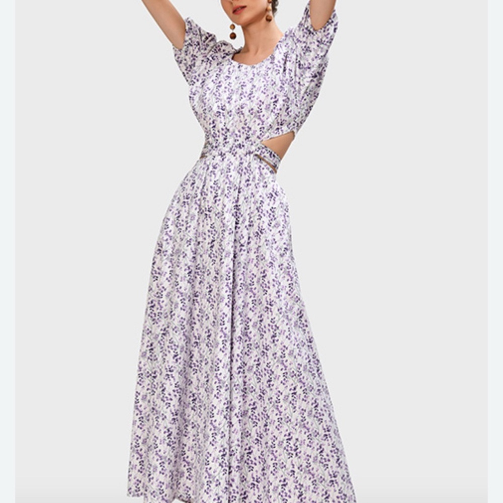 NWT Wayf Plaza Cutout Tiered Dress Maxi Dress